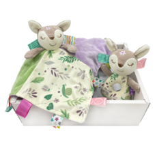 Mary Meyer 蜜兒 經典禮盒 超萌造型 柔軟舒適, 小鹿 白色, 1盒