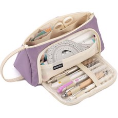 ANGOO 多用途筆袋 鉛筆盒, 1個, 紫色