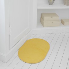 Humming 橢圓形腳踏墊, 黃色