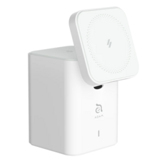 ADAM elements 亞果元素 GaN 30W Mag 4 四合一電源供應器 磁吸無線充電 USB-C及USB-A快充接口, 白色, 1盒