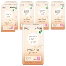 헤이즈 슬림핏 라이너, 롱, 40개입, 6개