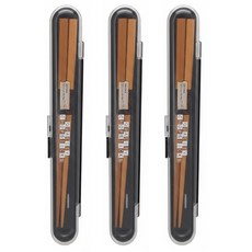 金檀筷盒組 20cm, 附盒子的筷子組, 金色, 3組