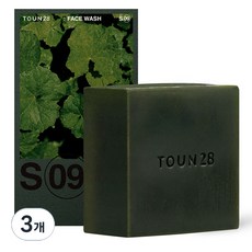 톤28 얼굴 씻을거리 비누 S9 어성초+병풀추출물, 100g, 3개입