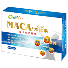 Nutri GloMax 紐樂美 馬卡 木鱉果 激活膠囊 550mg, 60顆, 1盒