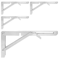 不鏽鋼折疊層架, 4個, 銀色