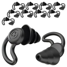 Mona Home Ear-ache 三重奈米矽膠降噪耳塞 (2 種 x 2p 套) 深黑色, 10個, 2副