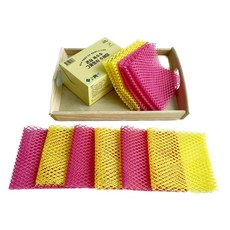 CornSsil 洗碗用方形單層菜瓜布, 12個, 1個