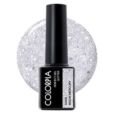 Colorpia 一步式亮片凝膠指甲油, 1個, G008 月亮水星, 6g