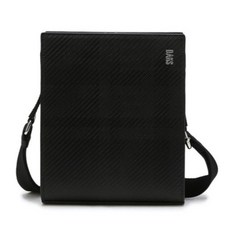 DAKS 男士 Carbon Classic 碳纖維壓紋皮革迷你斜揹包 DBBA5EE41BK, 黑色