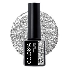 Colorpia 一步亮片凝膠美甲, 1個, G011 閃爍銀, 6g