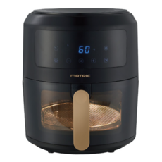 MATRIC 松木家電 料理魔方玻璃氣炸鍋, MG-DV4508BM, 黑色