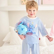 몰리멜리프렌즈 아동용 디즈니 스티치투게더 루즈핏 실내복 상하의 세트