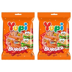 Yupi 漢堡QQ糖, 84g, 2袋