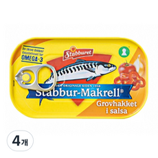Stabbur-Makrell 罐裝鯖魚莎莎醬, 110g, 4個