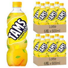 TAMS Zero氣泡飲, 600ml, 12瓶