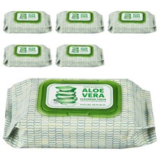 네이처리퍼블릭 수딩앤모이스처 알로에베라 클렌징 티슈, 6개, 80매입