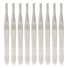 BELOTTY 不鏽鋼斜口型多用途鑷子 3入, 霧面銀, 3個