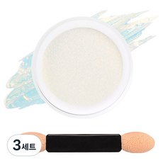 젤로젤로 젤네일 아트 엣지빔 머메이드 미러 파우더 글리터 + 브러쉬 세트, 3세트, JP13 웨딩마치