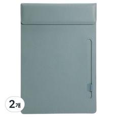 모던베이스 프리미엄 가죽 파일 클립보드 A4(345 x 240 mm), 사이언, 2개