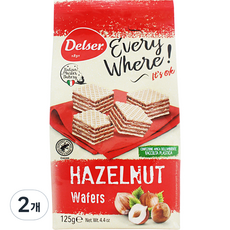 Delser 榛果威化餅, 125g, 2個