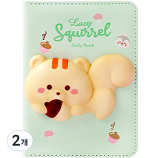 Ruby Coco軟綿綿可愛的迷你日記本 108*153mm, 松鼠, 2個