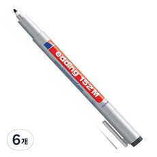 에딩e-152M/-OHP마카펜수성/1mm1, 흑색, 6개