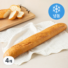 프레시오늘 우리밀 리얼버터 소프트 저당 프렌치바게트 (냉동), 260g, 4개, 1개입