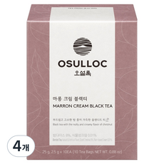 오설록 마롱 크림 블랙티 피라미드 티백, 2.5g, 10개입, 4개
