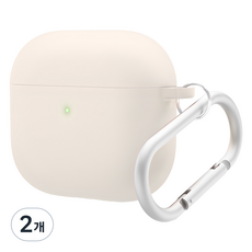 엘라고 에어팟 4 리퀴드 하이브리드 행 케이스, 스톤, 2개