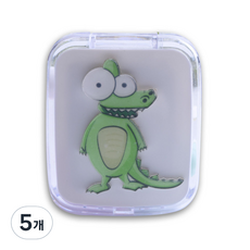 라이프포인트 동물캐릭터 렌즈케이스, 악어, 5개