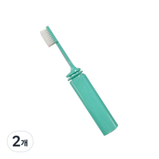 팡팡카트 3색 여행용 칫솔 민트, 2개, 1개입