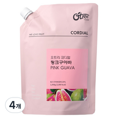 Otree 粉紅芭樂濃縮糖漿, 1kg, 4個