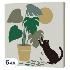 루아즈 DIY 쉬운 그림그리기 세트 20 x 20 cm, 18 냥냥이의 취미, 6세트