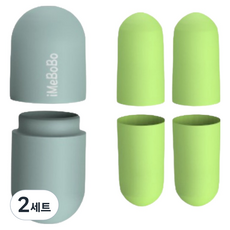 iMeBoBo Heldon防噪音耳塞耳塞 4入組 綠色, 2套