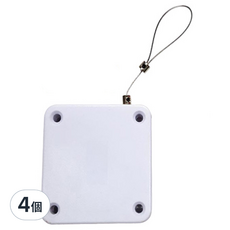 Reddot 紅點生活 鋼繩自動閉門器 複合性材料 黑色/白色, 閉門器(63 × 63 × 16mm)+無痕貼(72 × 72 × 10mm), 4個