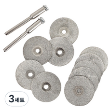 바벨롭 미니 원형 다이아 절단석 컷팅휠 22mm 10p + 맨드렐 2p 세트, 3세트