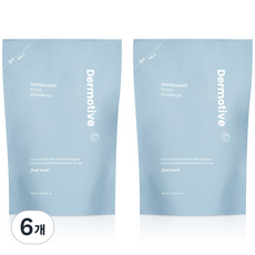 더모티브 리프레싱 풋샴푸 리필 400ml, 1개입, 6개