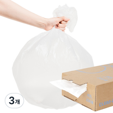 크린아이 뽑아쓰는 배접 반투명 비닐봉투 100매, 40L, 3개