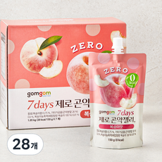 곰곰 7days 제로 곤약젤리 복숭아맛, 150g, 7개입, 4박스