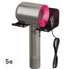 HOUDER 簡約吹風機架, 黑色, 5個