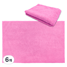 World Clean 多功能清潔用超細纖維抹布 特大款 60 x 40 cm, 粉紅色, 6個