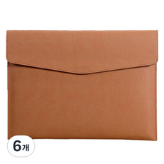 東亞PMS A4文件 直紋皮革手拿包, 棕色, 6個