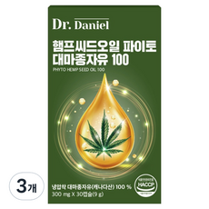 아이비알닥터다니엘 햄프씨드오일 파이토 대마종자유 100, 3개, 30정