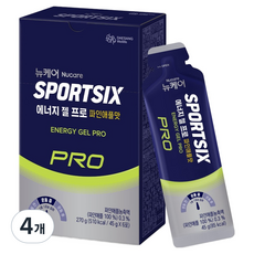 뉴케어스포식스 정품 에너지 젤 프로 파인애플맛 6p, 45g, 4개