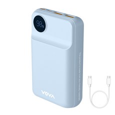 보바 22.5W 휴대용 보조배터리 20000mAh, VA-121, 블루