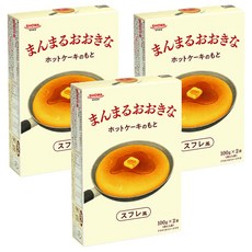 昭和圓形和大號蛋奶酥風格的熱蛋糕混合物, 200g, 3個