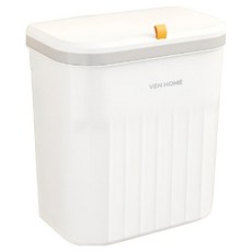 VEN HOME 多用途廚房掛式滑蓋垃圾桶, 1個, 白色