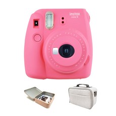 instax 拍立得 Mini 9 Flamingo 粉色相機 + 野餐包 + 青少年包, 單品, 1套