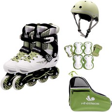 휠러스 스마트4 인라인스케이트 콤보 세트, 블랙올리브, 1세트