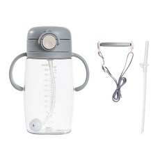 랄라비 플러스 트라이탄 빨대컵 세트, 350ml, 1개, Gray